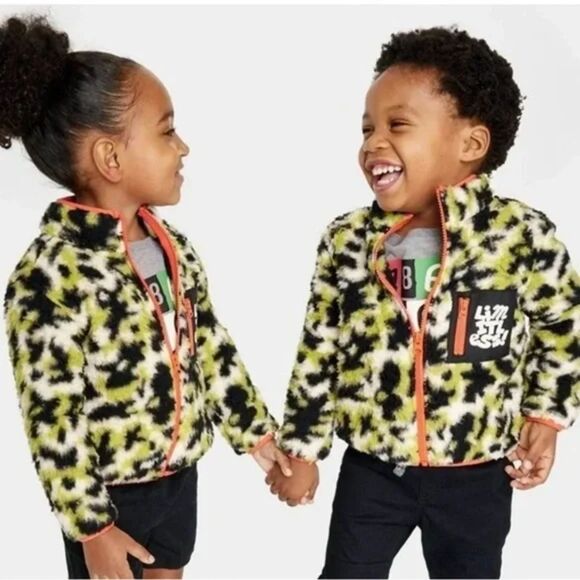 Target Black History Month Camouflage Fleece Sherpa Jacket Unisex Size 5T New! - Picture 2 of 10
